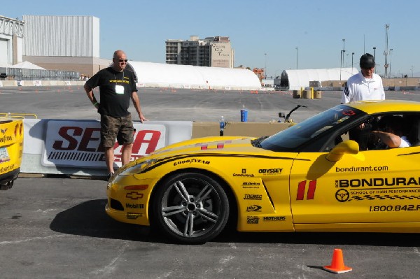 Bob Bondurant instructors take SEMA participants around SEMA MotorTrend Pro